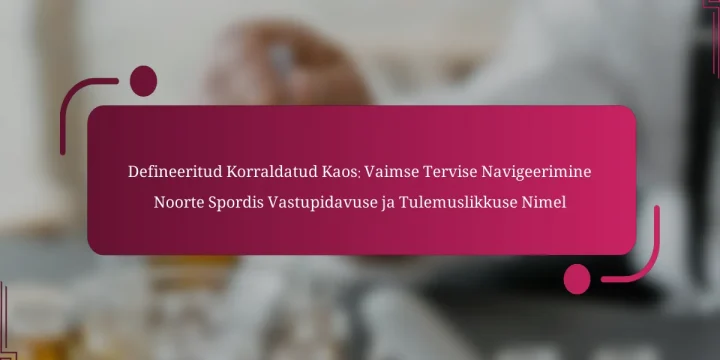 Defineeritud Korraldatud Kaos: Vaimse Tervise Navigeerimine Noorte Spordis Vastupidavuse ja Tulemuslikkuse Nimel