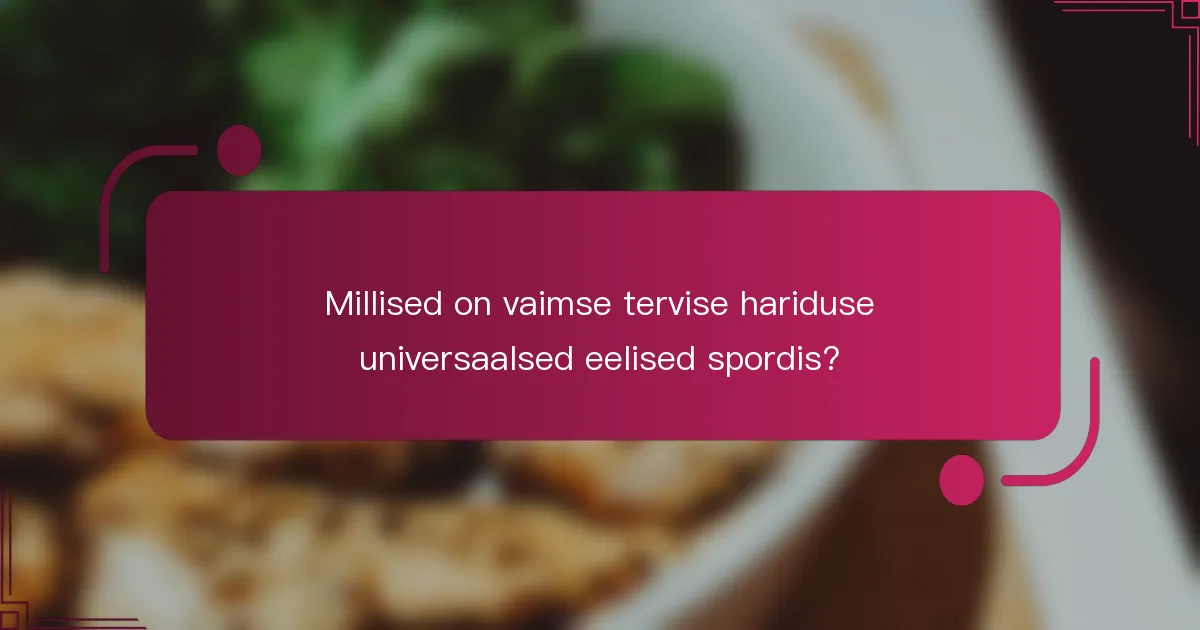 Millised on vaimse tervise hariduse universaalsed eelised spordis?