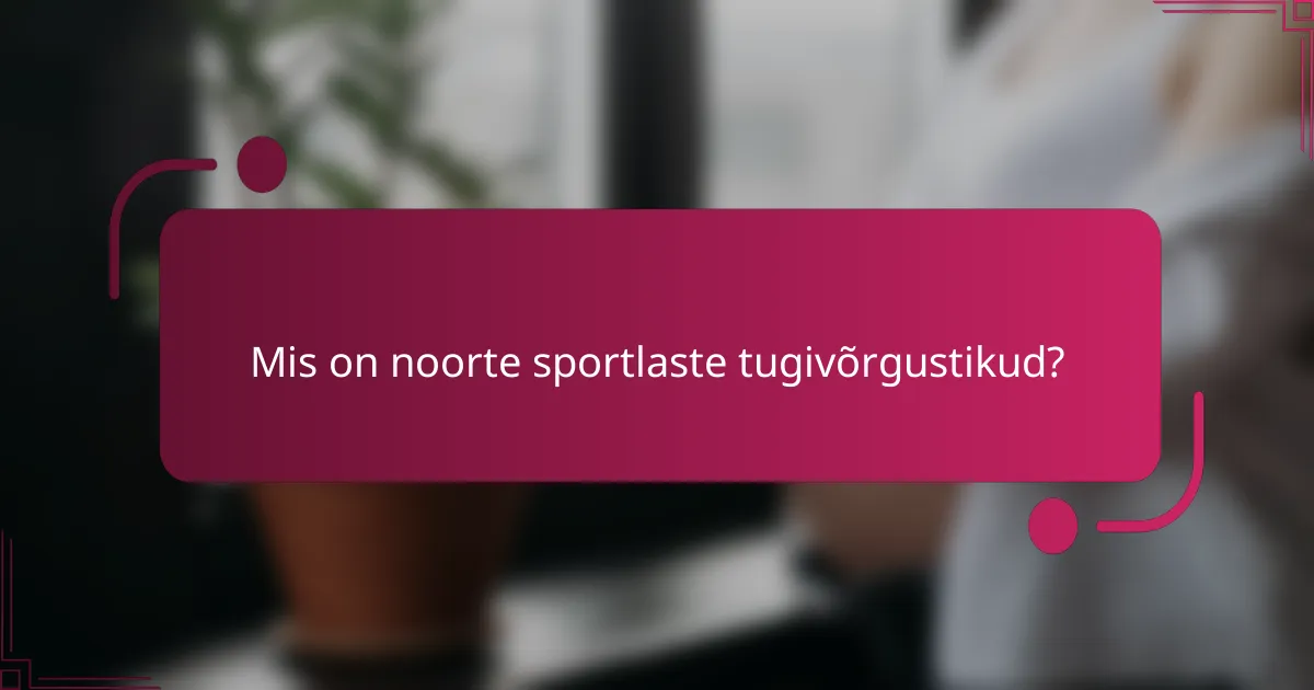 Mis on noorte sportlaste tugivõrgustikud?